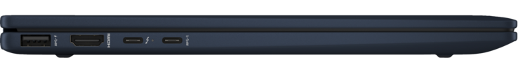 Sol: USB 3.1 Gen 2 Tip-A, HDMI 2.1 çıkışı, Thunderbolt 4 (DisplayPort 2.1 çıkışlı ve güç dağıtımlı), USB 3.1 Gen 2 Tip-C (DisplayPort 2.1 çıkışlı ve güç dağıtımlı)