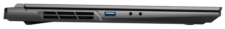 Sol taraf: USB 3.2 Gen 1 (USB-A), Mikrofon girişi, ses kombinasyonu